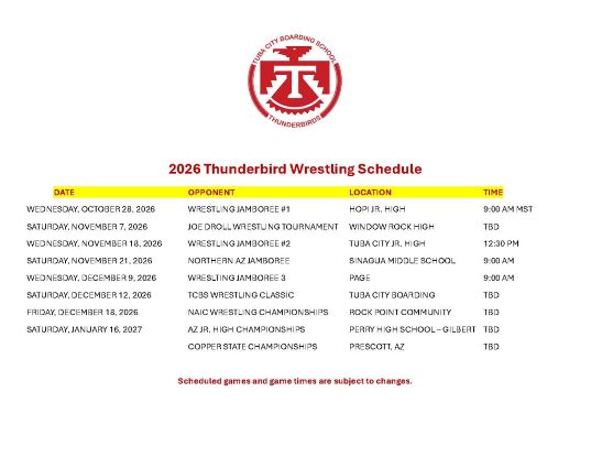 Wrestling Schedule