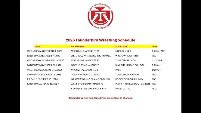 Wrestling Schedule